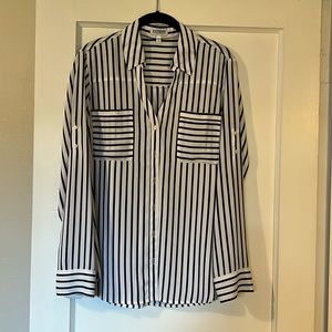 Express Portafino navy stripe shirt